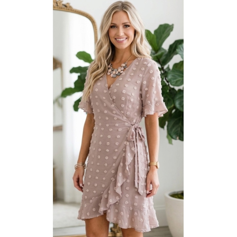 NWT Emelia Faux Wrap Dress
